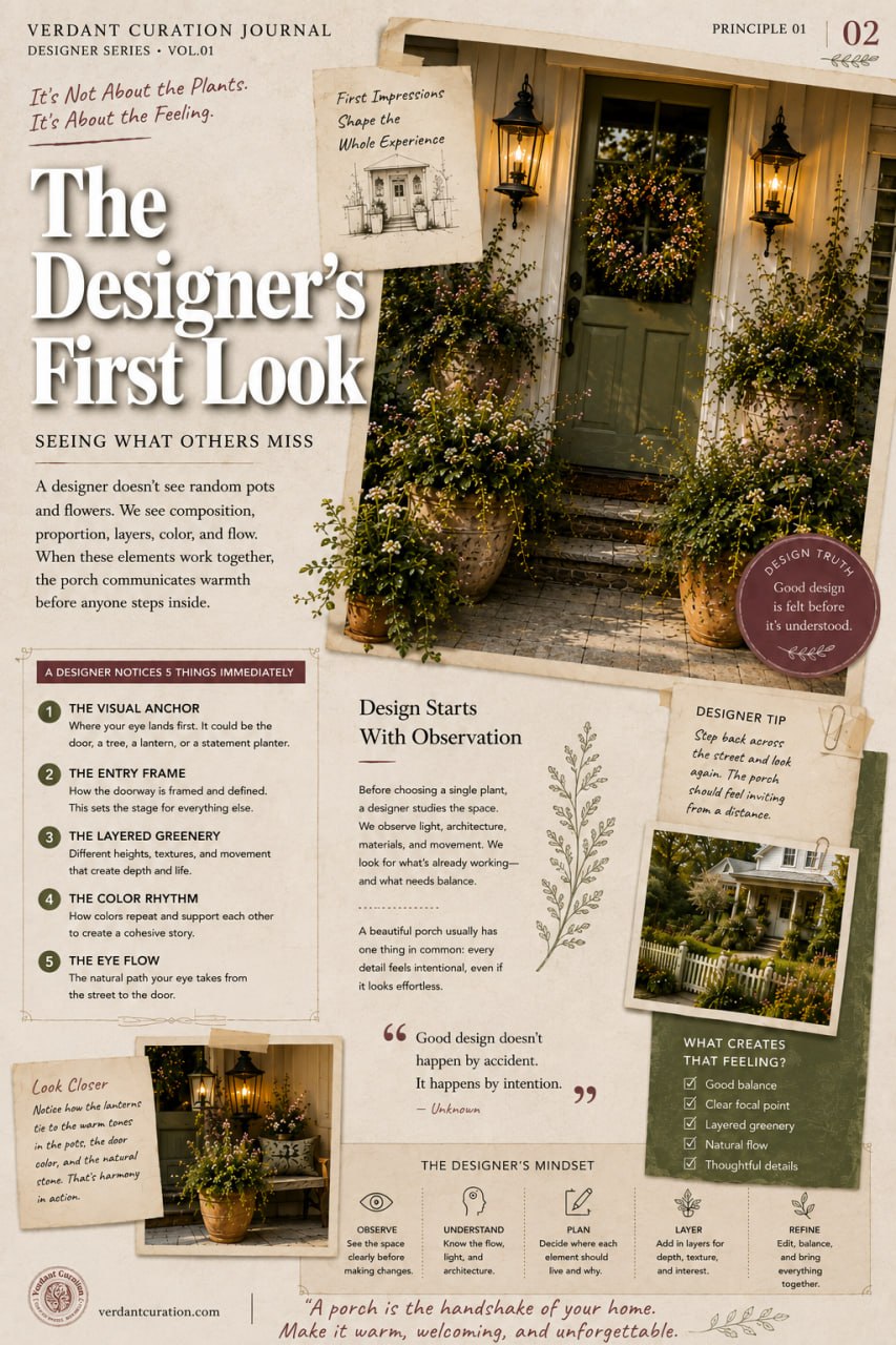 VC Journal inside cover — The Designer's First Look with composition analysis