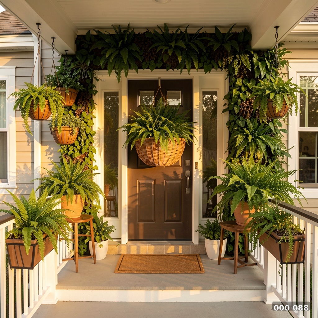 Complete hanging basket porch