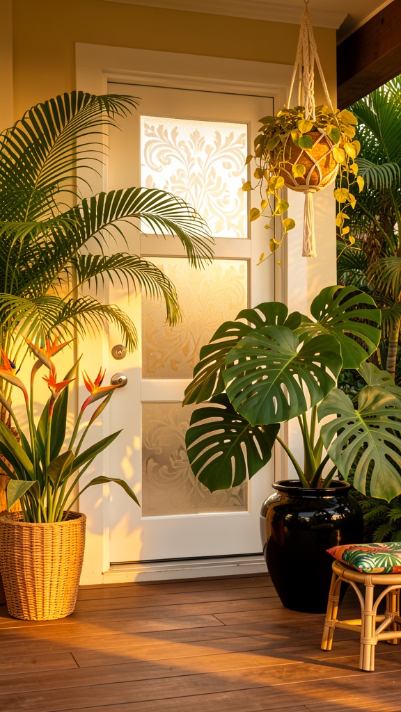 Tropical resort porch transformation