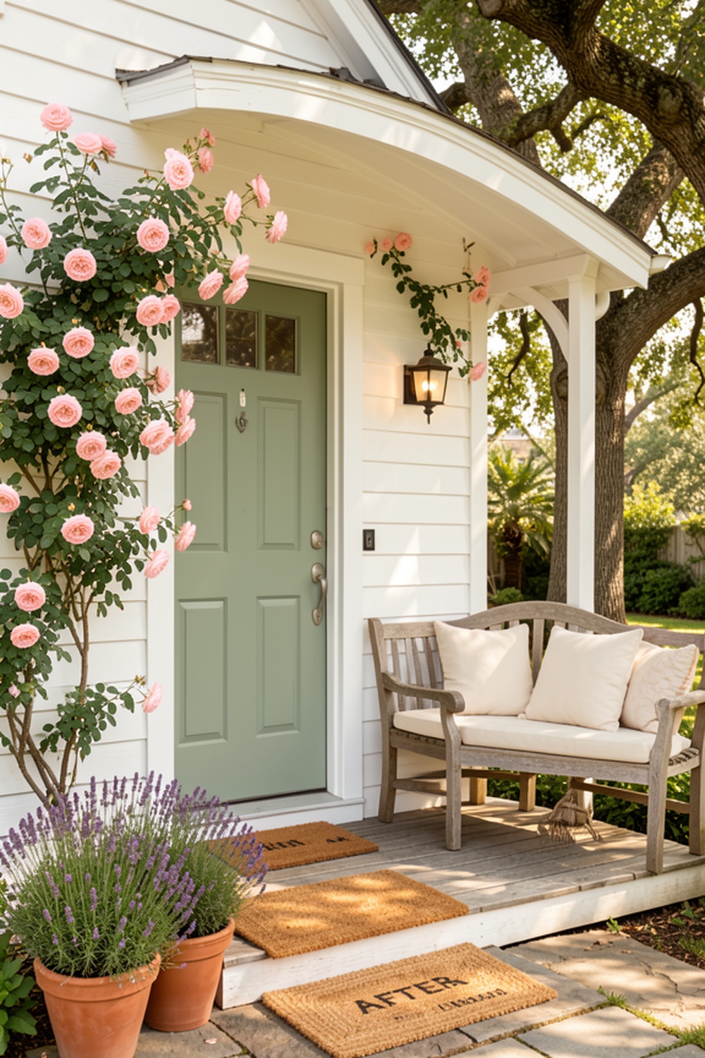 English cottage porch transformation