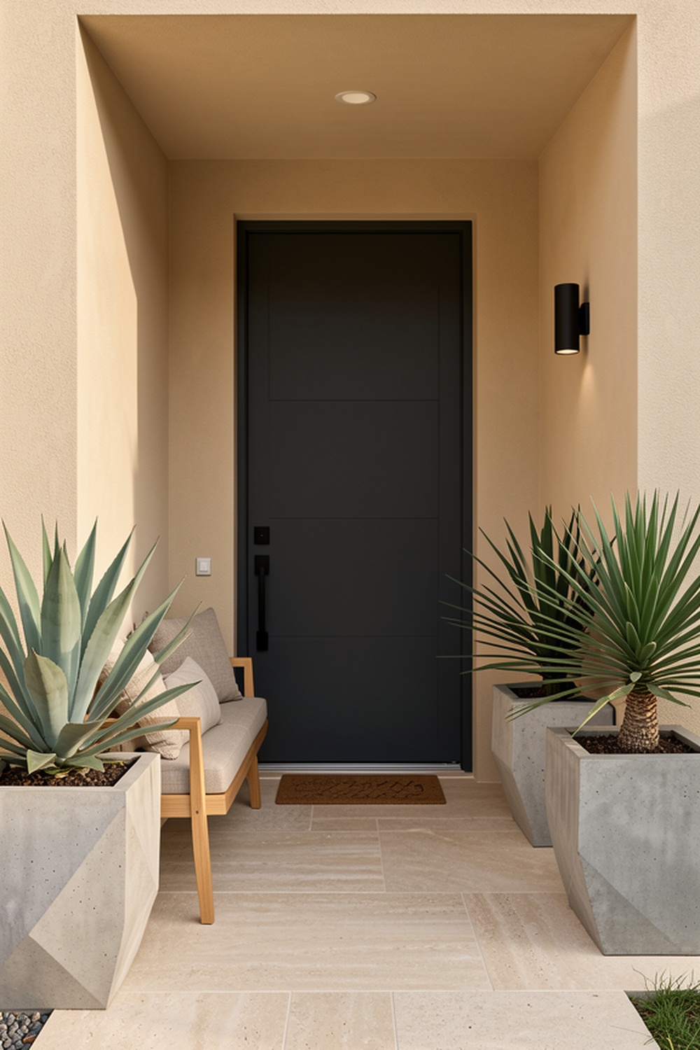 Organic modern entrance transformation
